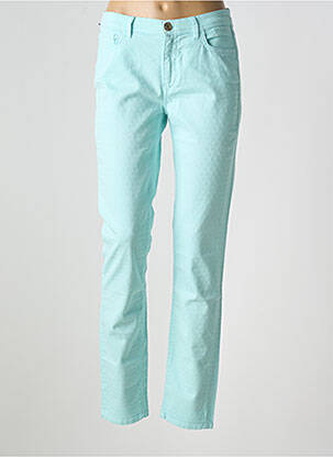 Pantalon slim tissage popeline taille normale bleu TRUSSARDI JEANS femme