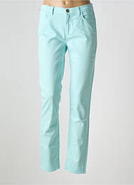 Pantalon slim tissage popeline taille normale bleu TRUSSARDI JEANS femme