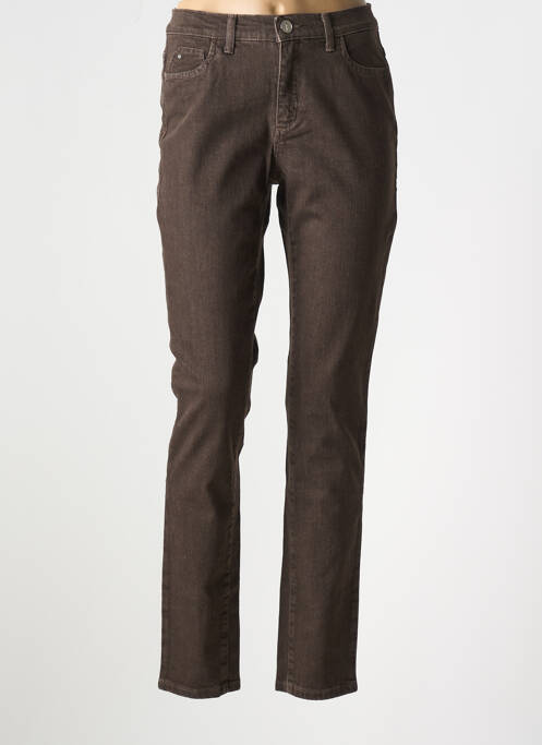 Jeans coupe slim marron TRUSSARDI JEANS pour femme