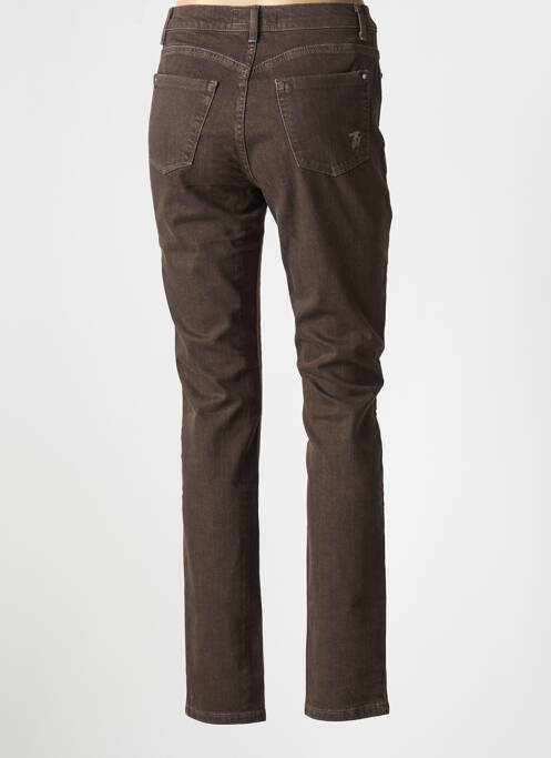 Jeans coupe slim marron TRUSSARDI JEANS pour femme