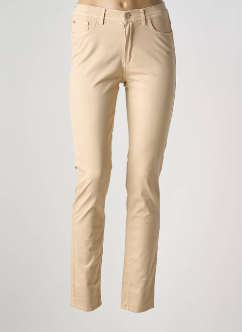 Pantalon slim beige TRUSSARDI JEANS pour femme