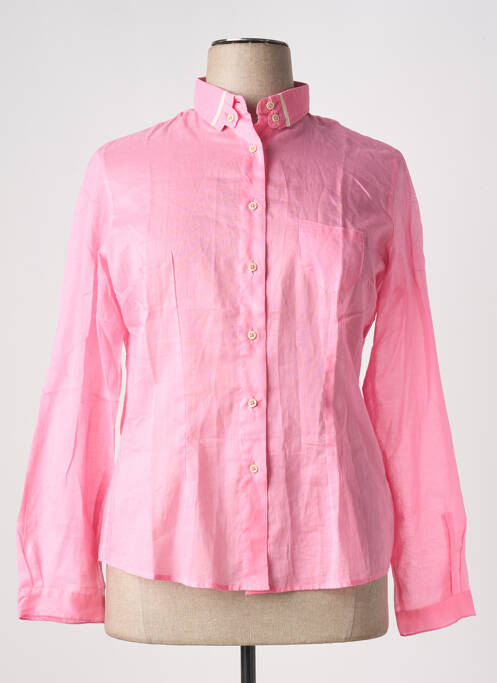 Chemisier coupe cintrée manches longues rose GAIA BOLDETTI femme
