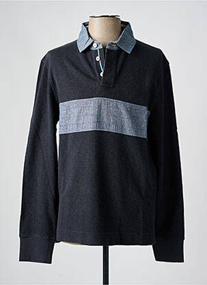 Polo manches longues manches longues bleu WHITE STUFF homme