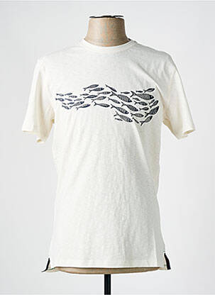 T-shirt coupe cintrée manches courtes blanc WHITE STUFF homme