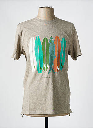 T-shirt coupe cintrée manches courtes gris WHITE STUFF homme