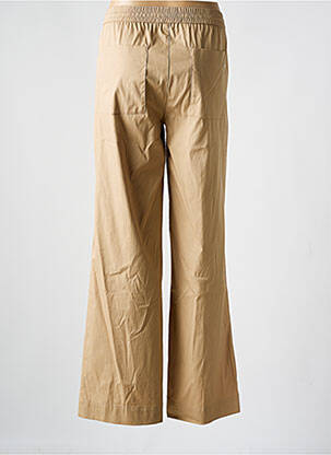 Pantalon droit taille élastique beige ANNA MONTANA femme