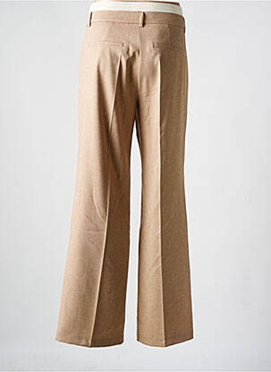 Pantalon flare taille élastique beige ANNA MONTANA femme