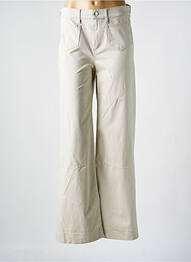 Pantalon flare coupe évasée beige ANNA MONTANA femme