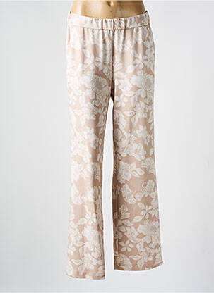 Pantalon flare taille élastique beige ANNA MONTANA femme