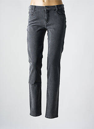 Jeans coupe slim poches gris ANNA MONTANA femme