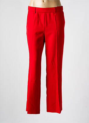 Pantalon slim taille élastique rouge ANNA MONTANA femme