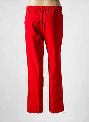 Pantalon slim taille élastique rouge ANNA MONTANA femme