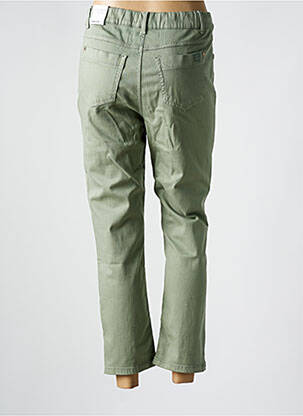 Pantalon 7/8 fermeture zippée sous rabat boutonné vert ANNA MONTANA femme