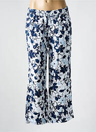 Pantalon droit taille élastique bleu ANNA MONTANA femme