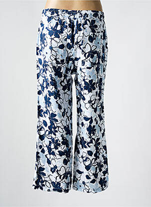 Pantalon droit taille élastique bleu ANNA MONTANA femme