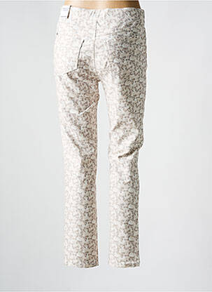 Pantalon slim taille élastique beige ANNA MONTANA femme