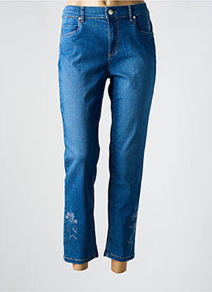 Jeans coupe slim poches bleu ANNA MONTANA femme
