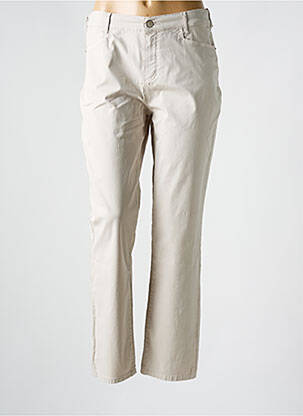 Pantalon slim poches beige ANNA MONTANA femme