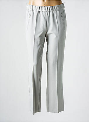 Pantalon droit taille élastique gris ANNA MONTANA femme