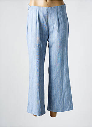 Pantalon 7/8 taille élastique bleu ANNA MONTANA femme