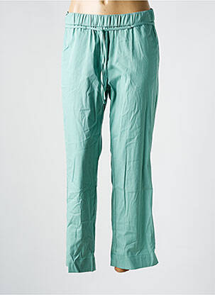 Pantalon droit taille élastique vert ANNA MONTANA femme