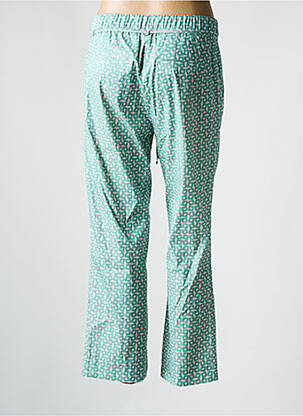 Pantalon 7/8 taille élastique vert ANNA MONTANA femme