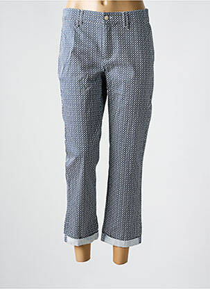 Pantalon 7/8 fermeture zippée sous rabat boutonné gris ANNA MONTANA femme