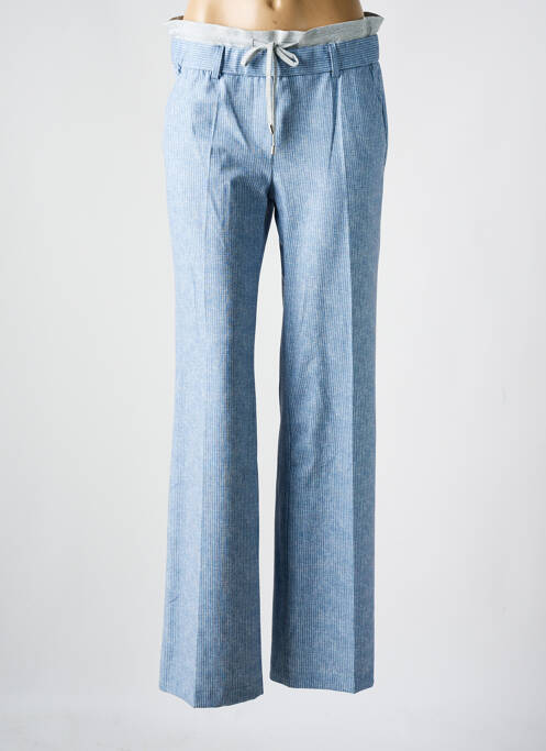Pantalon droit taille élastique bleu ANNA MONTANA femme