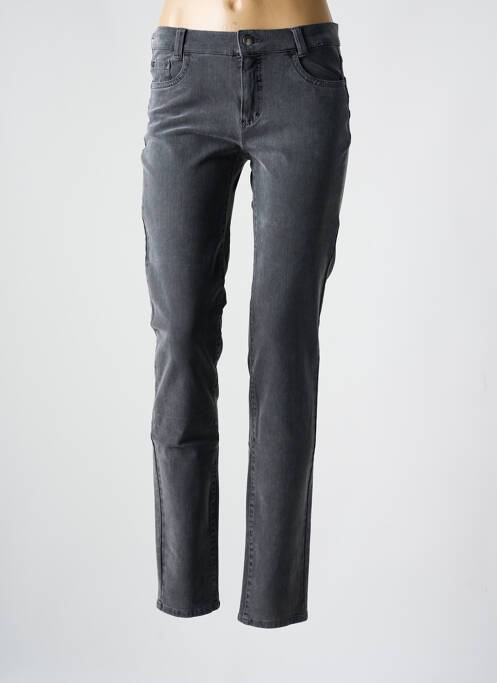 Jeans coupe slim poches gris ANNA MONTANA femme