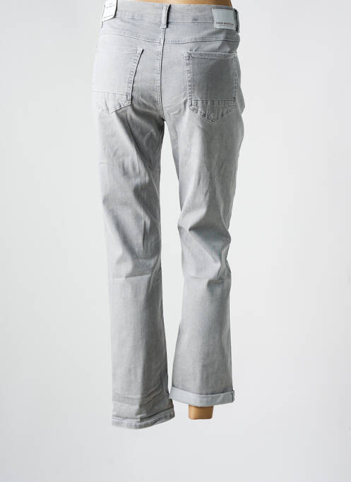 Jeans coupe slim gris ANNA MONTANA pour femme