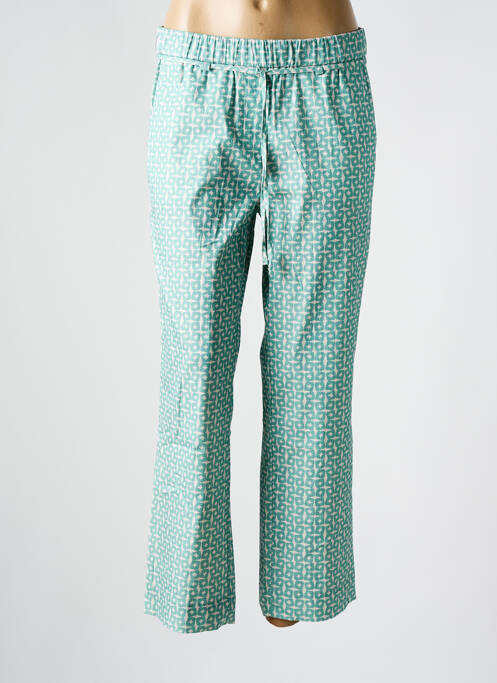Pantalon 7/8 vert ANNA MONTANA pour femme