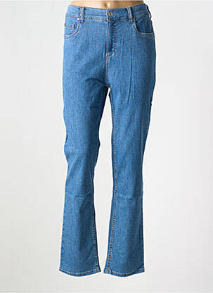 Jeans coupe droite stretch taille normale bleu ANNA MONTANA femme