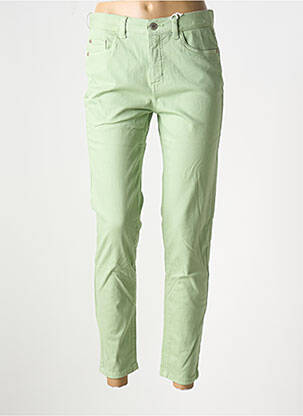 Pantalon slim taille élastique taille normale vert ANNA MONTANA femme