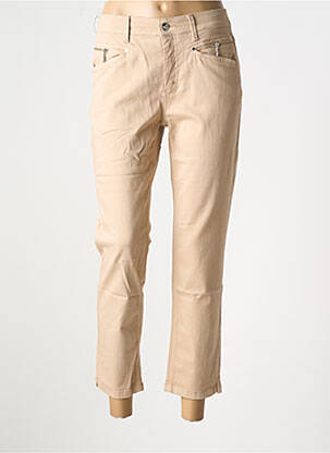 Pantalon 7/8 stretch taille normale beige ANNA MONTANA femme