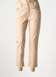 Pantalon 7/8 stretch taille normale beige ANNA MONTANA femme