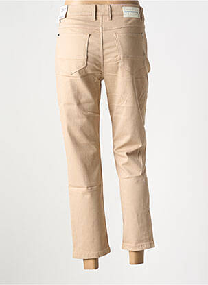 Pantalon 7/8 stretch taille normale beige ANNA MONTANA femme