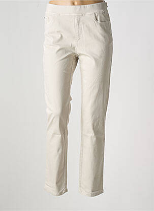 Pantalon slim taille élastique taille normale beige ANNA MONTANA femme