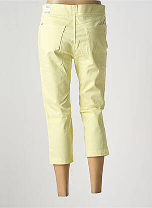 Pantacourt stretch taille normale jaune ANNA MONTANA femme