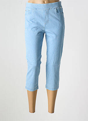 Pantacourt stretch taille normale bleu ANNA MONTANA femme