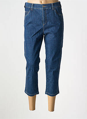 Pantacourt stretch taille normale bleu ANNA MONTANA femme