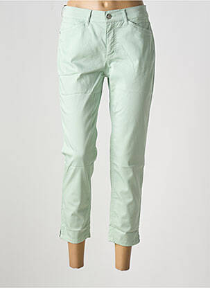Pantacourt stretch taille normale vert ANNA MONTANA femme
