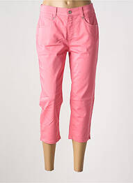 Pantacourt stretch taille normale rose ANNA MONTANA femme