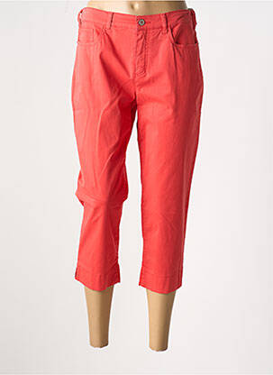 Pantacourt stretch taille normale rouge ANNA MONTANA femme