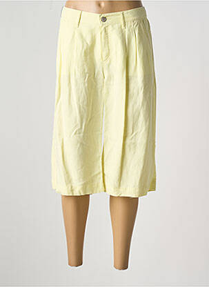 Pantacourt coupe droite taille normale jaune ANNA MONTANA femme