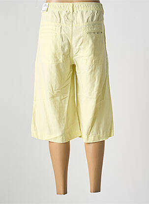 Pantacourt coupe droite taille normale jaune ANNA MONTANA femme