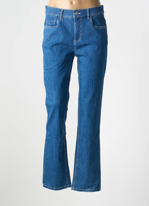 Jeans coupe droite stretch taille normale bleu ANNA MONTANA femme