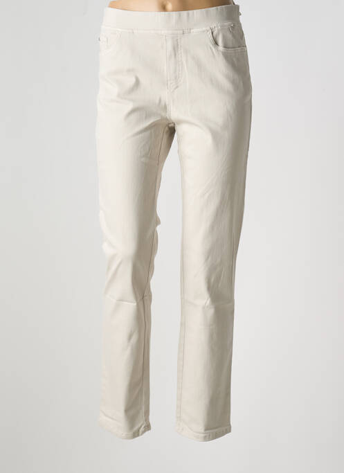 Pantalon slim beige ANNA MONTANA pour femme