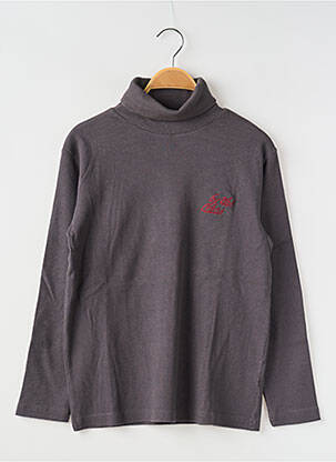 Pull col roulé stretch manches longues gris CKS garçon