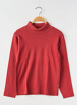 Pull col roulé manches longues manches longues rouge CKS garçon
