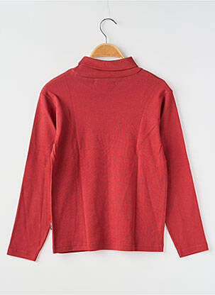 Pull col roulé manches longues manches longues rouge CKS garçon